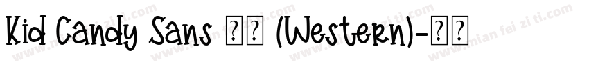 Kid Candy Sans 普通 (Western)字体转换